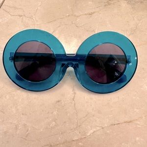 UNIQUE SUPER COOL KAREN WALKER SUNGLASSES HUGE ROUND SPACE BUG